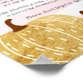 ピンクと金ゴールドのフローラカボチャ時間カプセル ポスター (角)