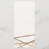 ピンクと金ゴールドのフローラグラムブライダルシャワーパーティーメニュー メニュー (裏面)