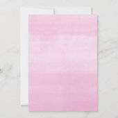 ピンクと金ゴールドのフローラバラブライダルシャワー 招待状 (裏面)