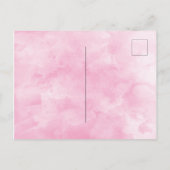 ピンクと金ゴールドのフローラバラ結婚式の日付を保存 案内ポストカード (裏面)
