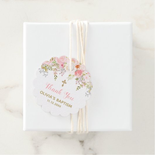 ピンクと金ゴールドのフローラ共産少女 フェイバータグ (インサイチュ)