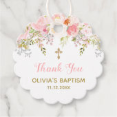 ピンクと金ゴールドのフローラ共産少女 フェイバータグ (正面)