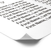 ピンクと金ゴールドのフローラ12テーブル結婚のシーティングチャート ポスター (角)