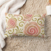 ピンクと金ゴールドのフローラBowsプリンセスバラ ランバークッション (ブランケット)