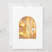 ピンクと金ゴールドのプリンセス2nd誕生日パーティー 招待状 (裏面)