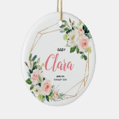 ピンクと金ゴールドのベビーが妊娠の発表を明らかにする セラミックオーナメント (右)