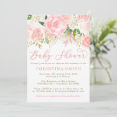 ピンクと金ゴールドのベビーシャワー招待状 招待状 (スタンド正面)