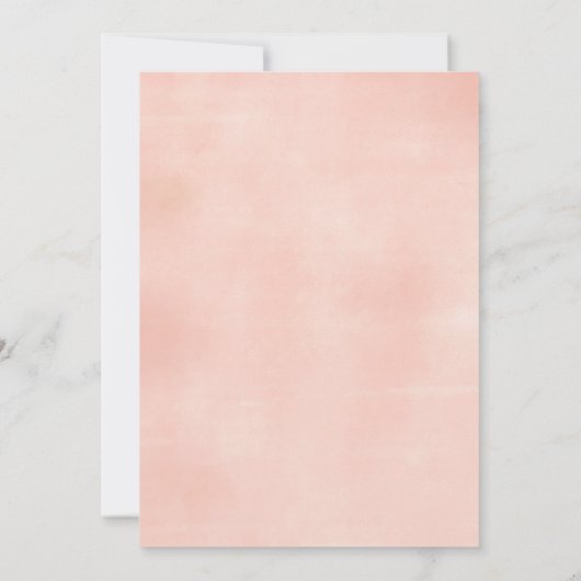 ピンクと金ゴールドのベビー開花ベビーシャワー招待状 招待状 (裏面)