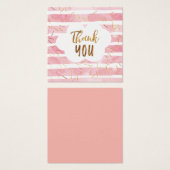 ピンクと金ゴールドのベビーSprinkleありがとうラベル (正面&裏面)