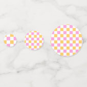 ピンクと金ゴールドのペルソナライズ コンフェッティ (正面)