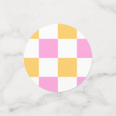 ピンクと金ゴールドのペルソナライズ コンフェッティ (スモール正面)