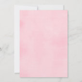 ピンクと金ゴールドのユニコーンの3番目の誕生日の女の子 招待状 (裏面)