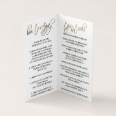 ピンクと金ゴールドのリップインストラクション 名刺 (内部)