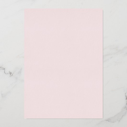 ピンクと金ゴールドのリングや輪のブライダルシャワー結婚、 箔招待状 (裏面)