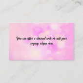 ピンクと金ゴールドの会社のロゴ 名刺 (裏面)