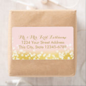 ピンクと金ゴールドの光 ラベル (インサイチュ)