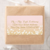 ピンクと金ゴールドの光 ラベル (インサイチュ)