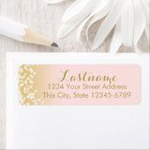 ピンクと金ゴールドの光 ラベル (インサイチュ)