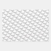 ピンクと金ゴールドの卒業クラス ラッピングペーパーシート (正面2)