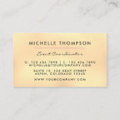 ピンクと金ゴールドの名刺 名刺 (裏面)