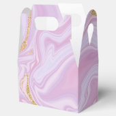 ピンクと金ゴールドの大理石のお願い箱 フェイバーボックス (オープン)