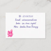 ピンクと金ゴールドの大理石の名刺  名刺 (裏面)