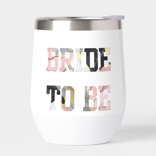 ピンクと金ゴールドの大理石の花嫁 (左面)