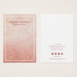 ピンクと金ゴールドの大理石イヤリングディスプレイ