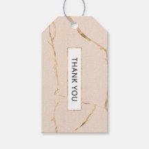 ピンクと金ゴールドの大理石ギフトラベル/メッセージカード