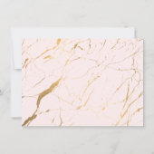 ピンクと金ゴールドの大理石デザイナーギフト証明書 (裏面)
