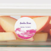 ピンクと金ゴールドの大理石ラベル ラベル (貼付)