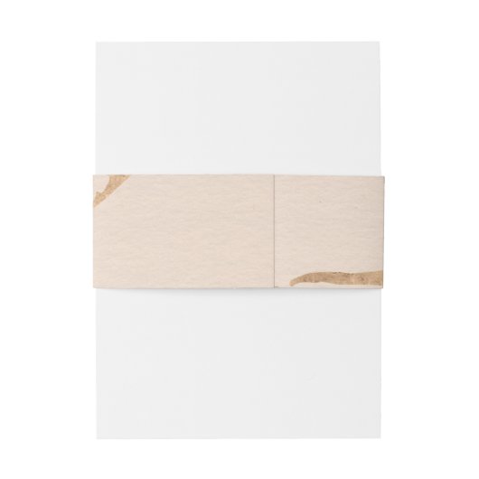 ピンクと金ゴールドの大理石効果の招待ベリーバンド 招待状ベリーバンド (裏面例)