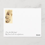 ピンクと金ゴールドの天使 ポストカード (裏面)