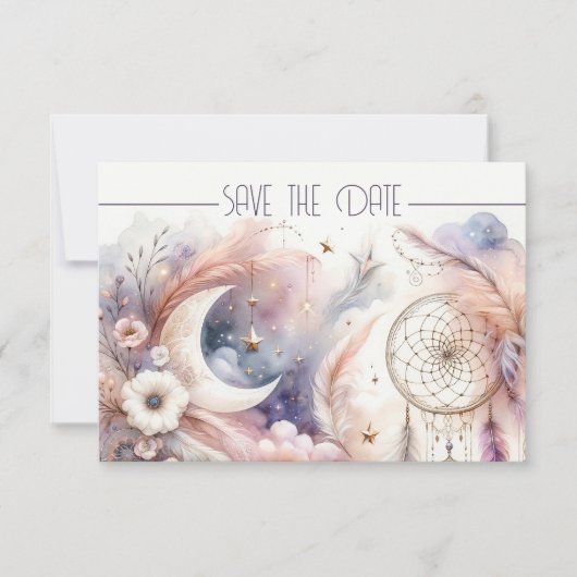 ピンクと金ゴールドの天月が日付を保存 (正面)