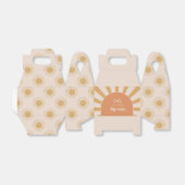 ピンクと金ゴールドの太陽の好意ボックス フェイバーボックス (折り畳みなし)