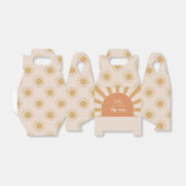 ピンクと金ゴールドの太陽の好意ボックス フェイバーボックス (折り畳みなし)