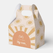 ピンクと金ゴールドの太陽の好意ボックス フェイバーボックス (正面サイド)