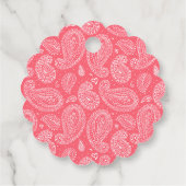 ピンクと金ゴールドの女性のカーボーイ馬の誕生日パーティギフト フェイバータグ (裏面)