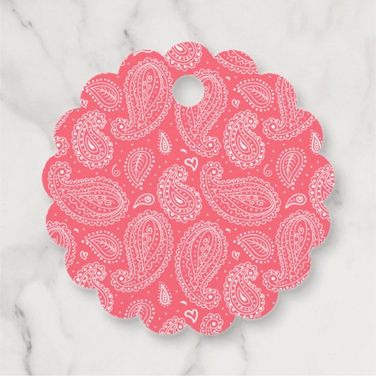 ピンクと金ゴールドの女性のカーボーイ馬の誕生日パーティギフト フェイバータグ (裏面)