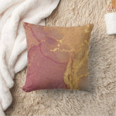 ピンクと金ゴールドの抽象芸術グリッター クッション (ブランケット)