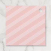 ピンクと金ゴールドの最初の誕生日パーティー フェイバータグ (裏面)