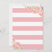 ピンクと金ゴールドの最初の誕生日招待状 招待状 (裏面)