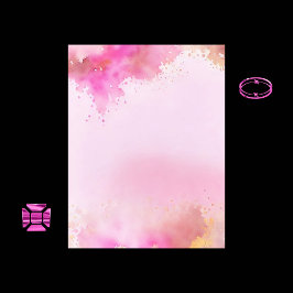 ピンクと金ゴールドの水の色のスクラップブック紙