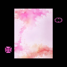 ピンクと金ゴールドの水の色のスクラップブック紙