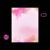 ピンクと金ゴールドの水の色のスクラップブック紙