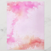 ピンクと金ゴールドの水の色のスクラップブック紙 (裏面)