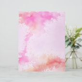 ピンクと金ゴールドの水の色のスクラップブック紙 (スタンド正面)