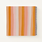 ピンクと金ゴールドの水彩抽象芸術カスタム ノートブック (裏面)