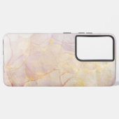 ピンクと金ゴールドの水彩抽象芸術 SAMSUNG GALAXYケース (左側面)