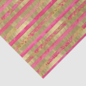 ピンクと金ゴールドの水色のストライプ 薄葉紙 (詳細)